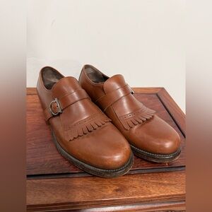 Salvatore Ferragamo Size 10.5 Men's Kilt Fringe Dress Shoe - Brown